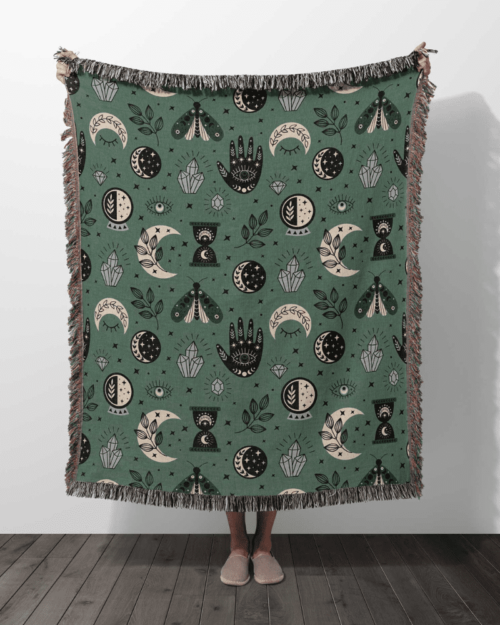 woven tapestry throw