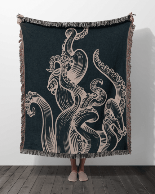 octopus woven blanket