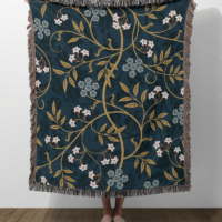 Blue & Gold Art Nouveau Floral
