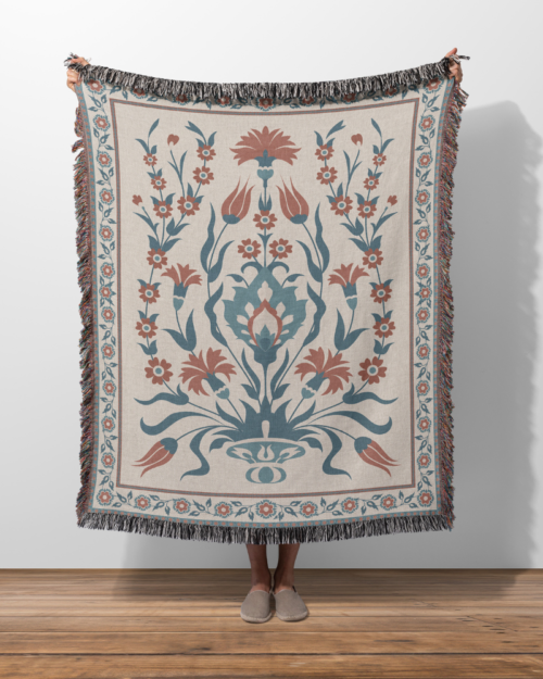 Suzani Bohemian woven blanket